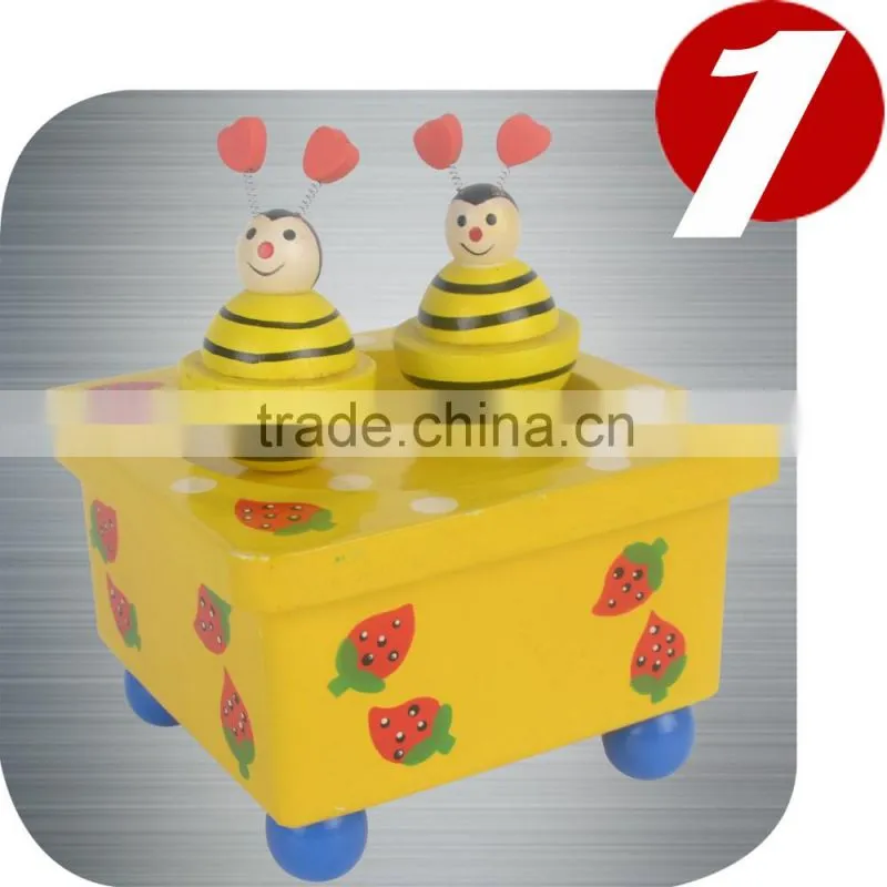 Baby Music Boxes with Cows, Children Wooden Gifts music box
