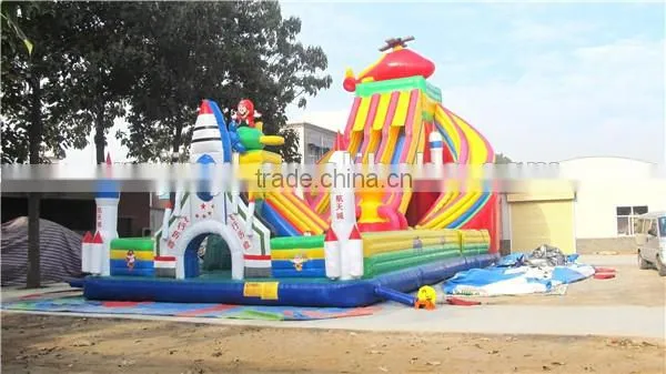 Large inflatable fun city inflatable climbing slide park for sale