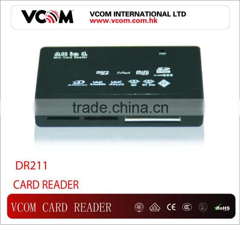 VCOM High Quality Portable Compatible USB 1.1 Card Reader
