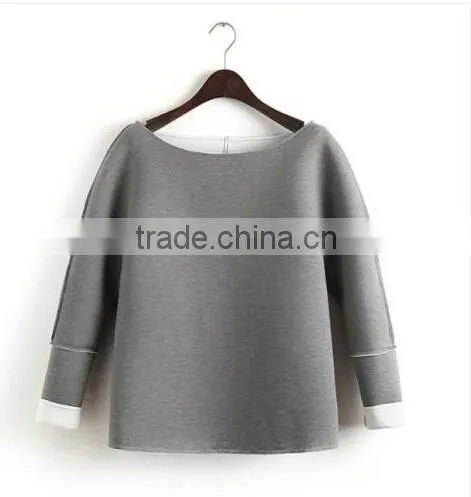 New Fashion Solid Pullover Sweatshirt Hoodie Women Long Sleeve Blouse Shirts Top