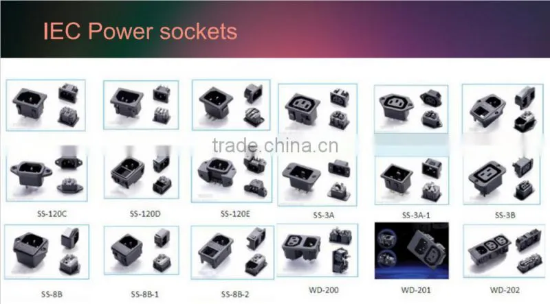 Snap in type power extension industrial socket power outlet 125V 15A