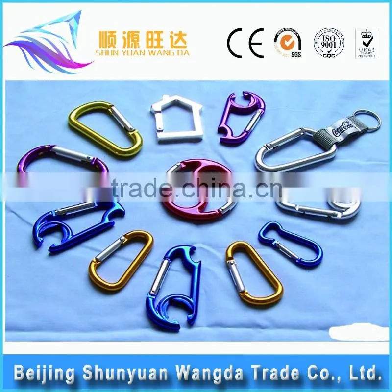 Customized Promotional Gift locking aluminum carabiner metal Carabiner hook