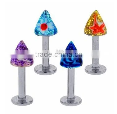 the internal threaded Monroe piercing jewelry monroe lip ring & labret ring