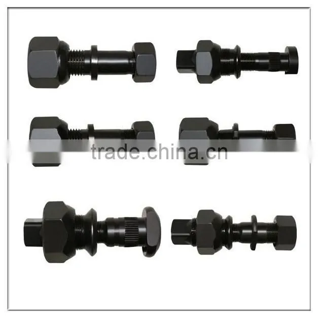 High strength truck wheel hub bolts and nuts