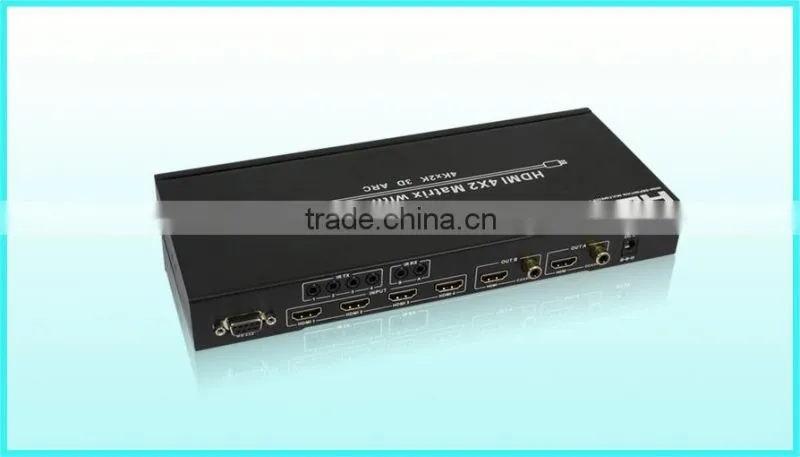 Best price 4 by 2 HDMI Matrix with Dual ARC