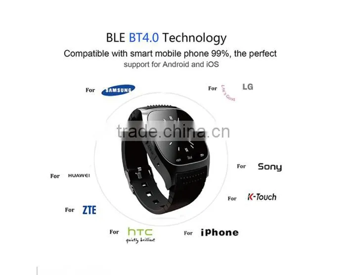 2016 hot waterproof Bluetooth Smartwatch M26 Smart watch for Android IOS