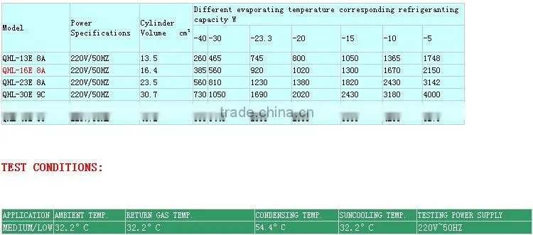 hermetic horizontal compressor refrigeration compressor to commercial refrigeration equipment