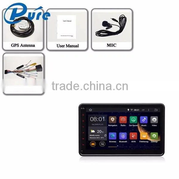 Hight quality 2 Din 10.1 inch Car DVD Player with GPS for universal cars