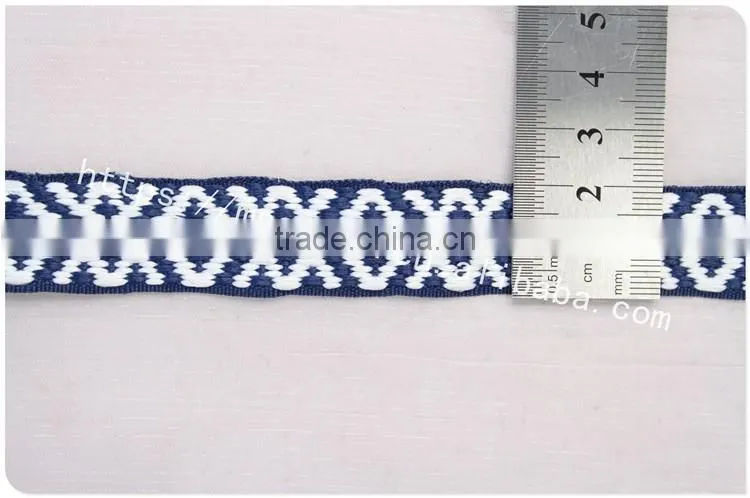 High quality polyester 20mm ethnic woven yarn dyed webbing for garment