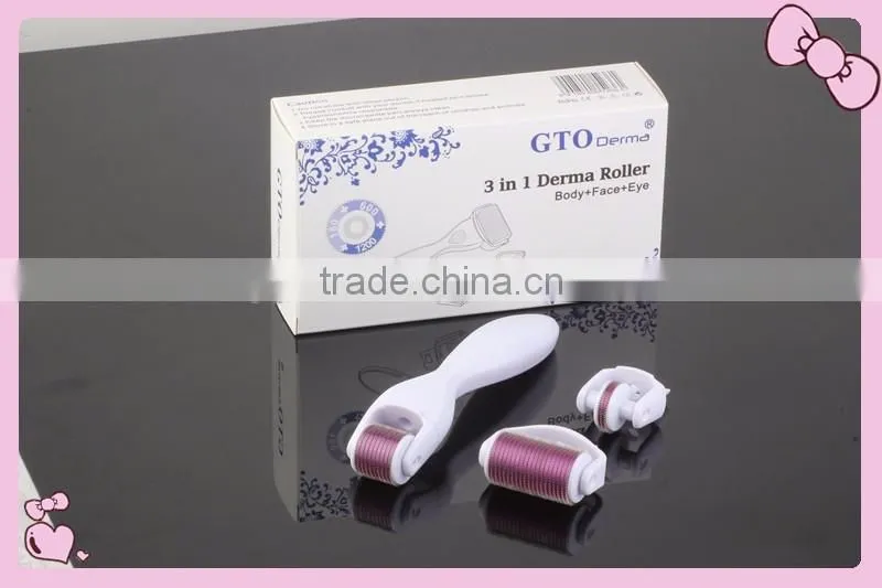 Titanium 3 in 1 derma roller for face care dermaroller manufacturer price
