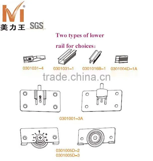 Furniture Hardware Closet Door Roller Fittings Sliding Wardrobe Door System