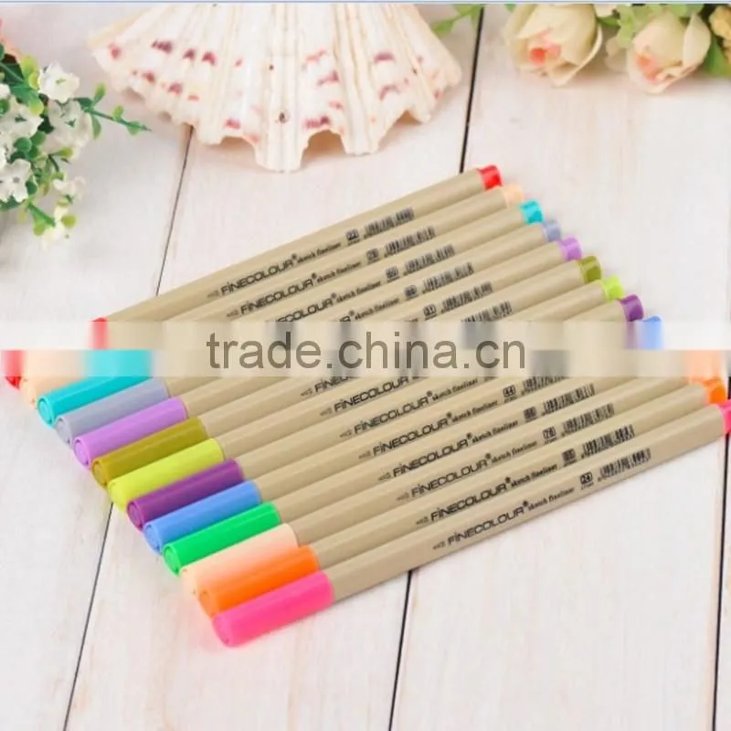 multi color artist drwing waterproof fineliner pen