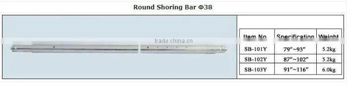 cargo control steel square shoring bar