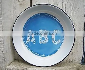 Enamel Rice Plate Dinnerware Dish/Enamel Dish