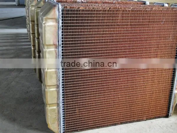 Complete aluminum/copper auto radiator core and plate