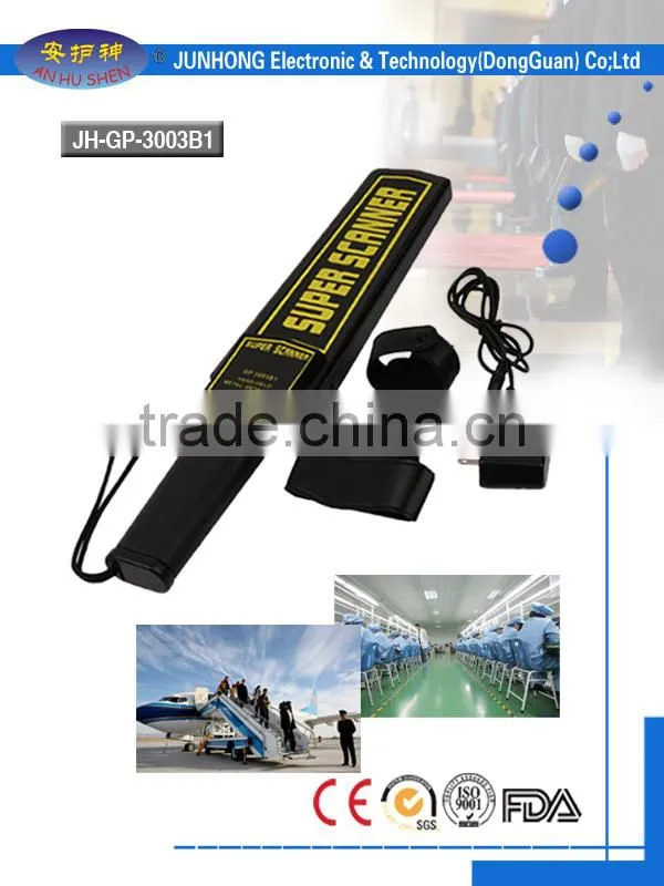 airport security hand held metal detector, body security super scanner