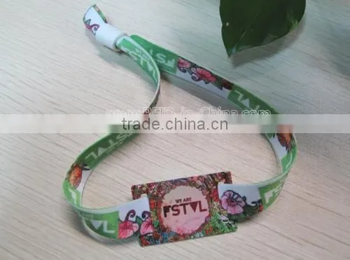 13.56MHz Fabric RFID Watch RFID Bracelets with Classic 1K/S50 Chip