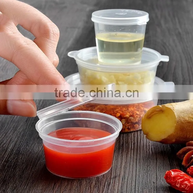 8oz black small plastic sauce container