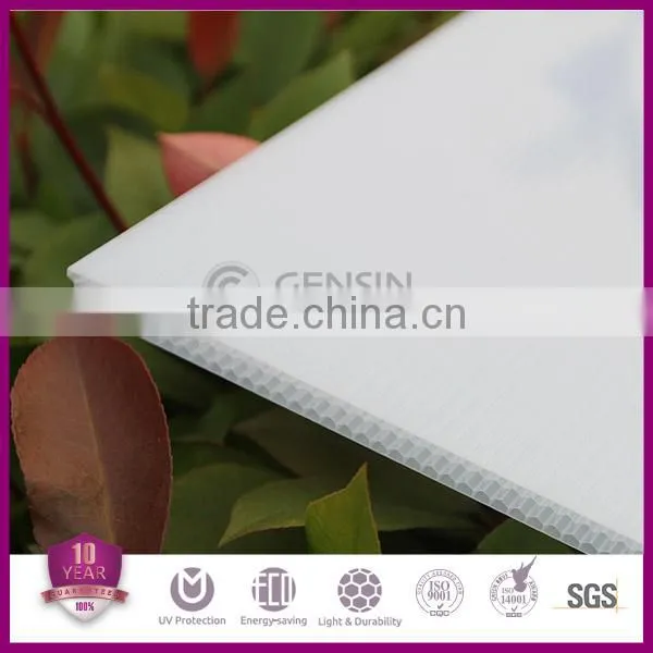 Milky Opal Honeycomb 8-12mm Thick Polycarbonate Sheet Manufacturer Price Co-extrude UV Protection 2100*5800mm