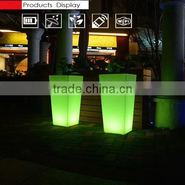 BSCI approval LED Flower pot for garden decorator party decoration/home interior decorator