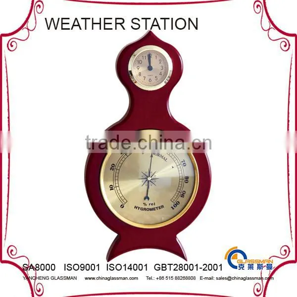 indoor multifunction weather station YG1615 with wood base
