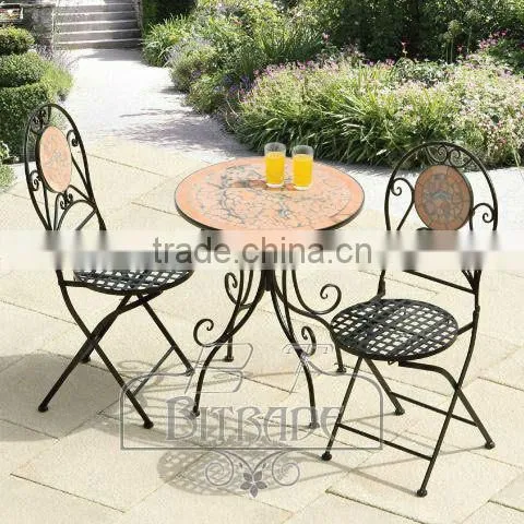 Garden furniture set table and two Chairs