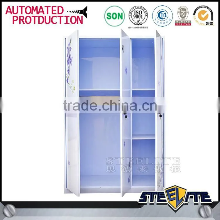 Bedroom metal wardrobe 3 door godrej steel almirah design price