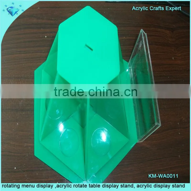 Fashion and colorful acrylic rotate table display stand