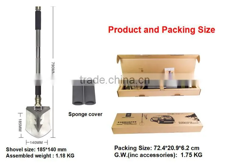 Rescue Knife Shovel Self-driving Emergency Shovel Auto Parts Offroad Shovel Military Pick
