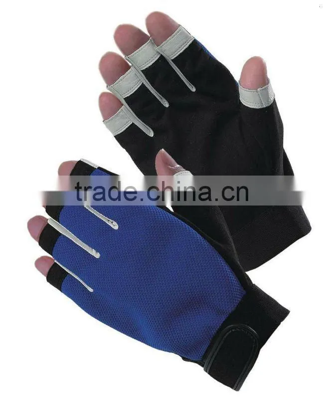 Synthetic leather safety fluorescent gloves JRM56