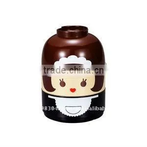 Japanese Kokeshi Bento Lunch Box Samurai Geisha Kids lunch