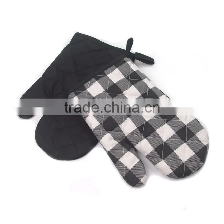 Cotton material bbq nomex oven gloves for kitchen cooking