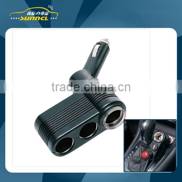 Portable Convinient Classic Black Model Dual Port USB Car Charger