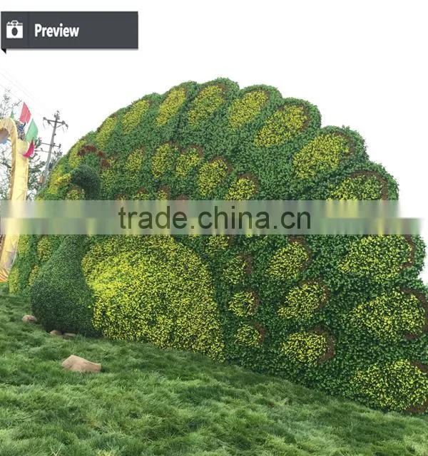 Factory direct artificial animal-shaped grass topiary animal for square decoration