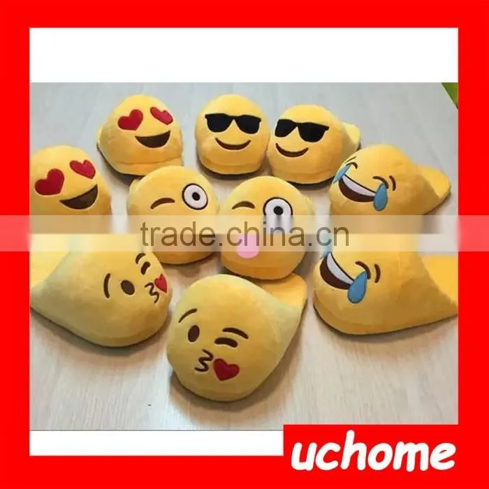 UCHOME 2016 Super Soft Material Whatsapp Emoji Slipper For Adults Plush Stuffed Pillow