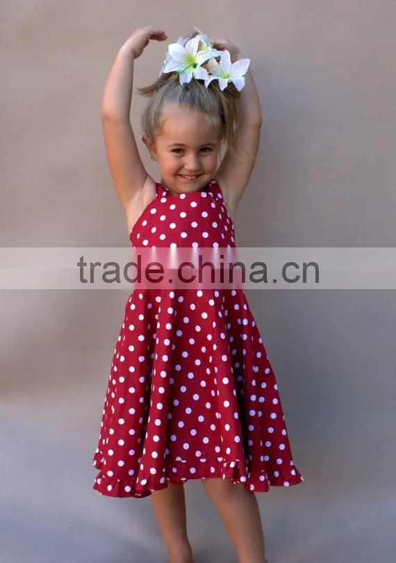 Baby Girl Frock Design Clothes Pictures Names Polka Dot Party Dresses HSD2473