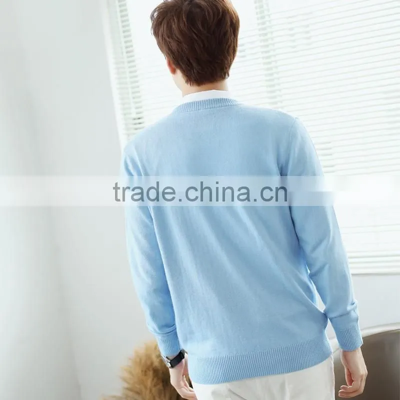 Men Sweater 2017 Custom Cotton Wool Knitted latest sweater designs for men