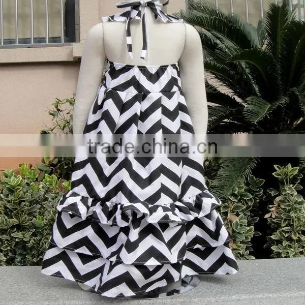 Eco-friendly material used pop hot sale maxi ruffle dress made in China
