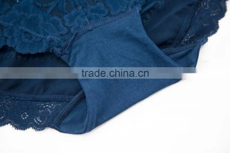 Professional Factory Custom High Quality 95% Cotton 5% Spandex with Lace Sexy Fancy Woman Underwear