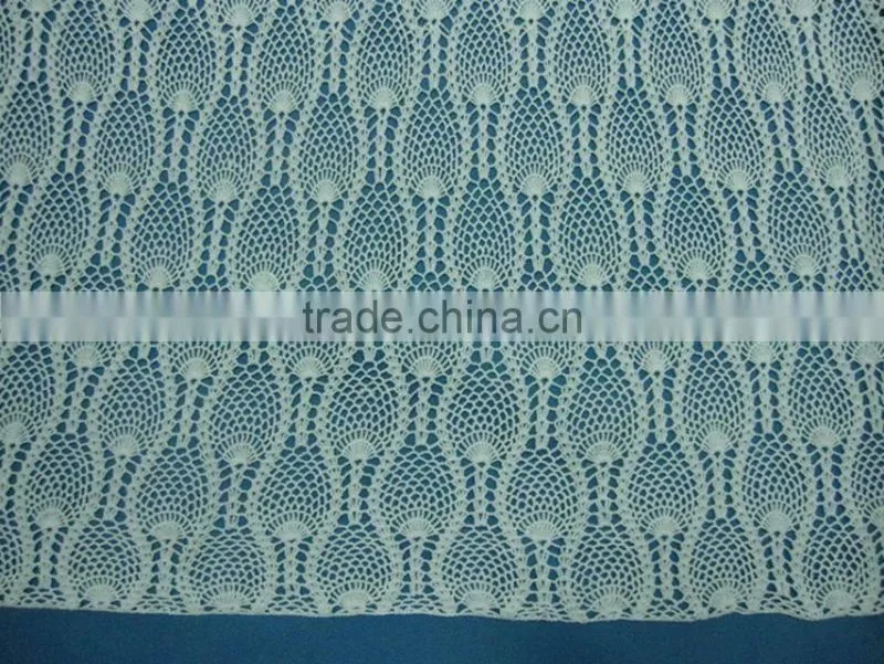 machine crochet cotton fabric textile for garment