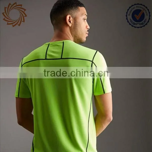 fluorescence mesh Mens dry fit sport football t shirt