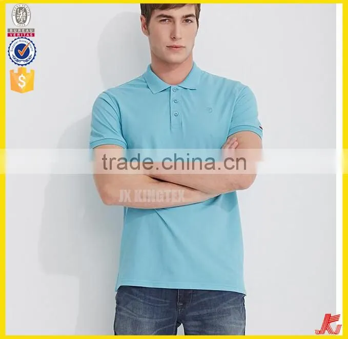 wholesale short sleeve men polo shirt newest design with pique fabric