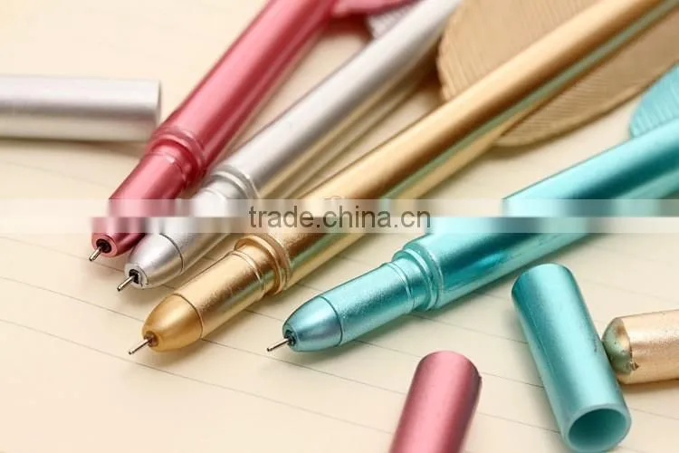 0.5mm black pen feather shape ballpoint pen plastice office stationery pen