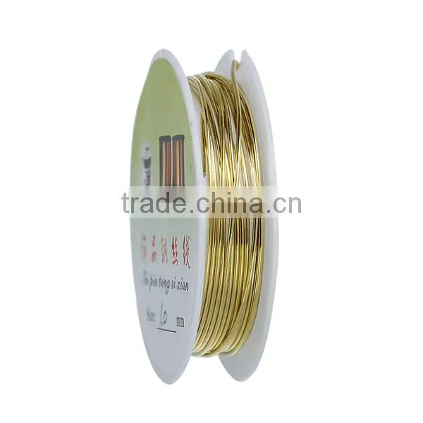 China Wholesale Round Gold Plated 1mm Dia. Copper Beading Wire Thread Cord