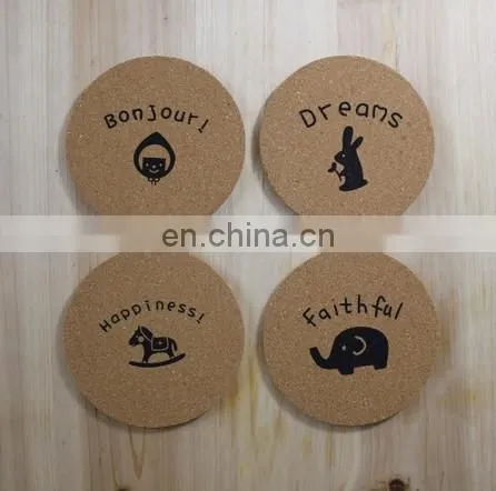 Cartoon Cork Coaster Home Decorations 10styles