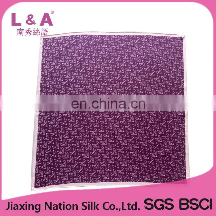 Silk twill fox head digital print big square scarf 18mm