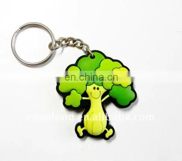 vegetable shapes customized soft pvc plastic keyring, rubber keychain,key chains with own logo