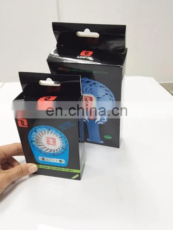 Mini electric fan with rechargeable battery