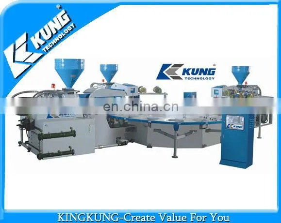 Full-Automatic Type Three-Color Plastic Shoes Injection Moulding Machine