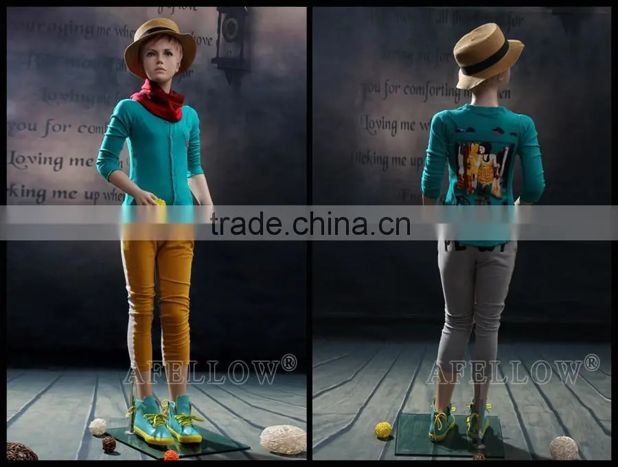 Engraving head Cheap Fiberglass Children Mannequin Realist Kids Dummy Manikin KD8